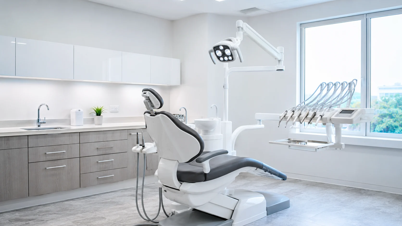 Sterile dental office operatory cleaned to clinical standards