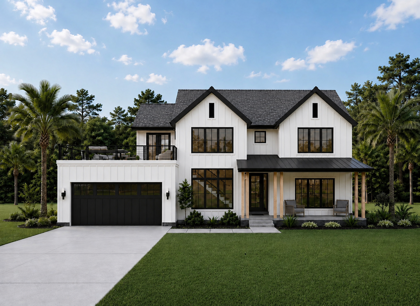 Finished custom home by Seaco Construction Group