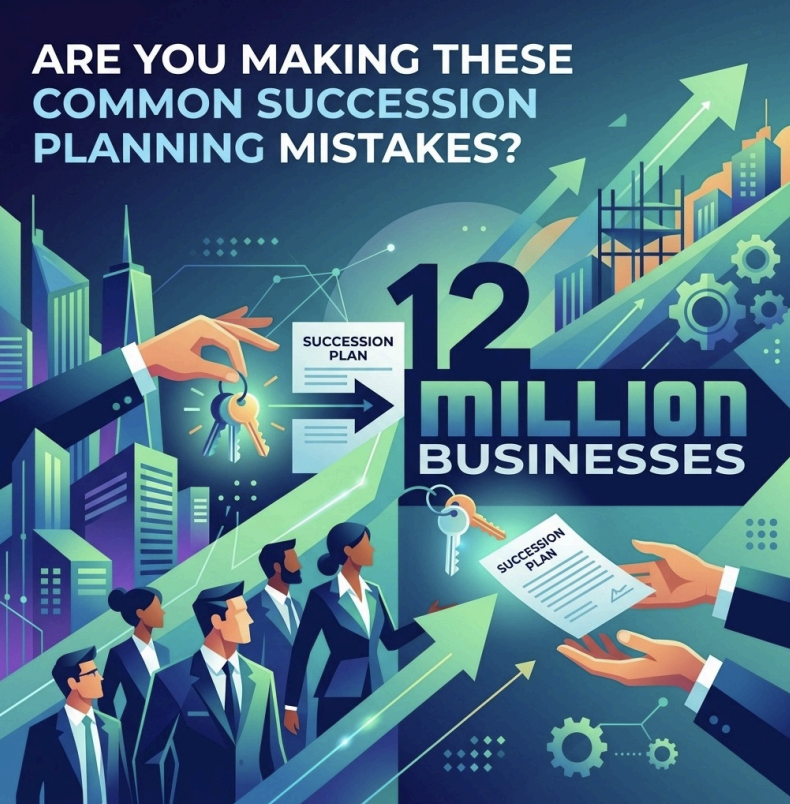 Are You Making These Common Succession Plan- ning Mistakes? 12 Million Businesses Are About to Change Hands Are You Making These Common Succession Plan- ning Mistakes? 12 Million Businesses Are About to Change Hands