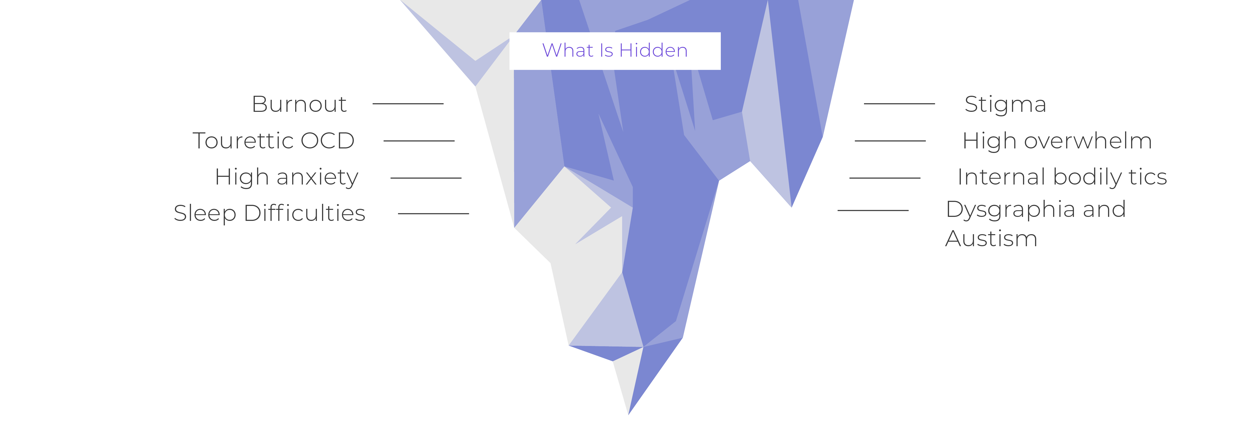 Tourette syndrome Iceberg image what is hidden