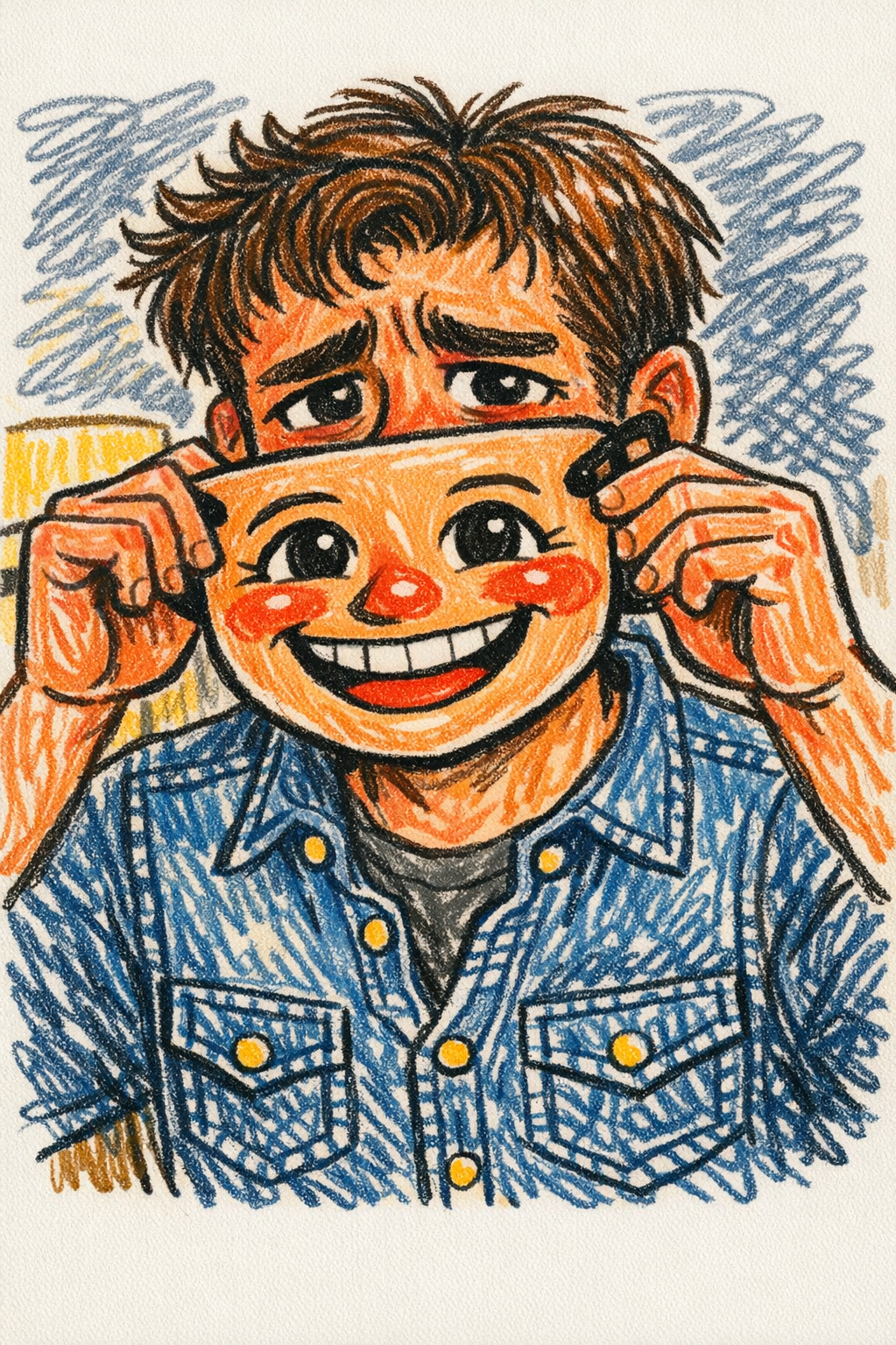 man taking off a mask man taking off a mask