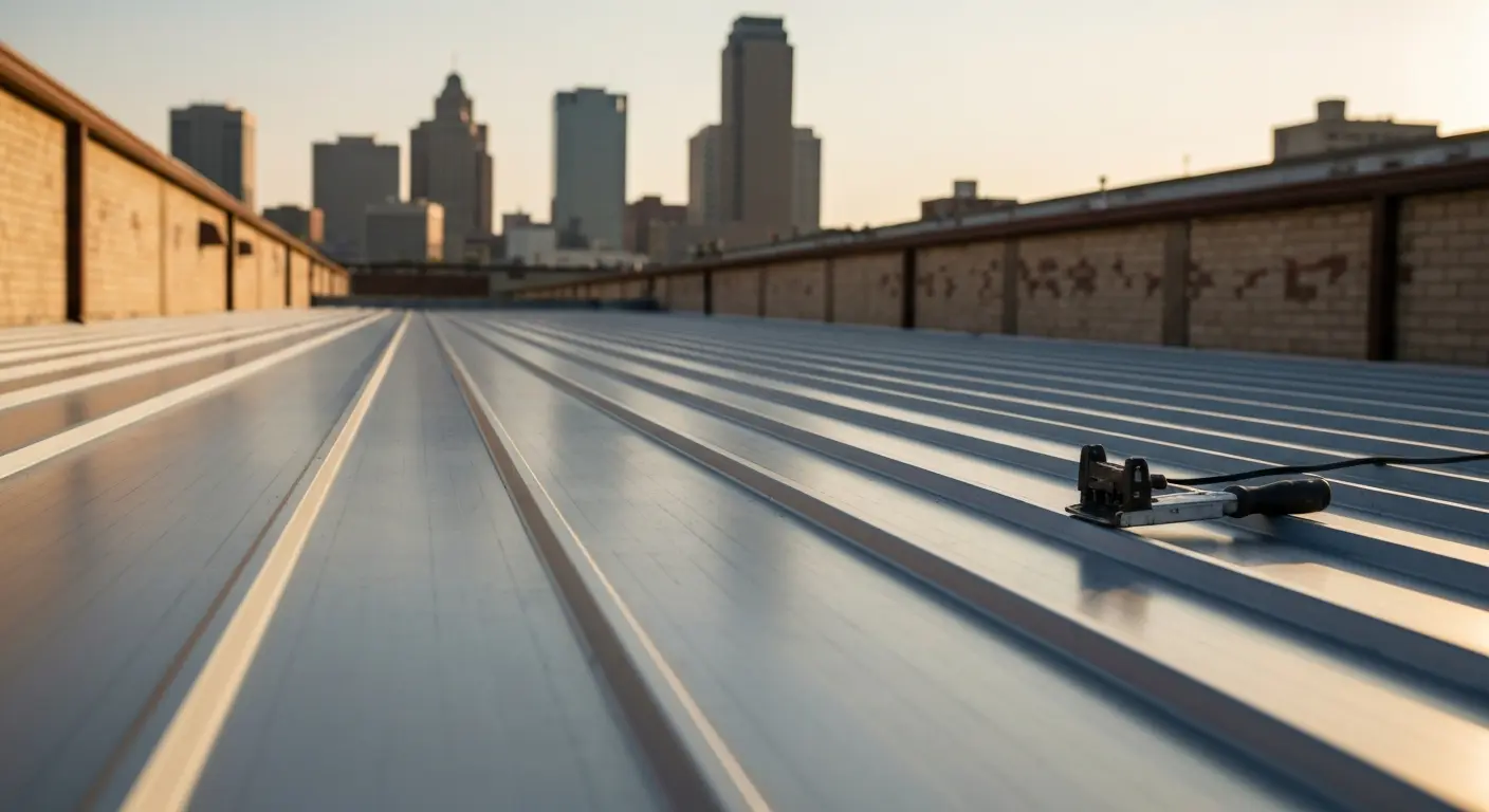 Metal roof installation