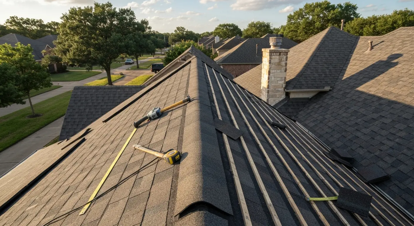 Roof repair work in Lake Highlands
