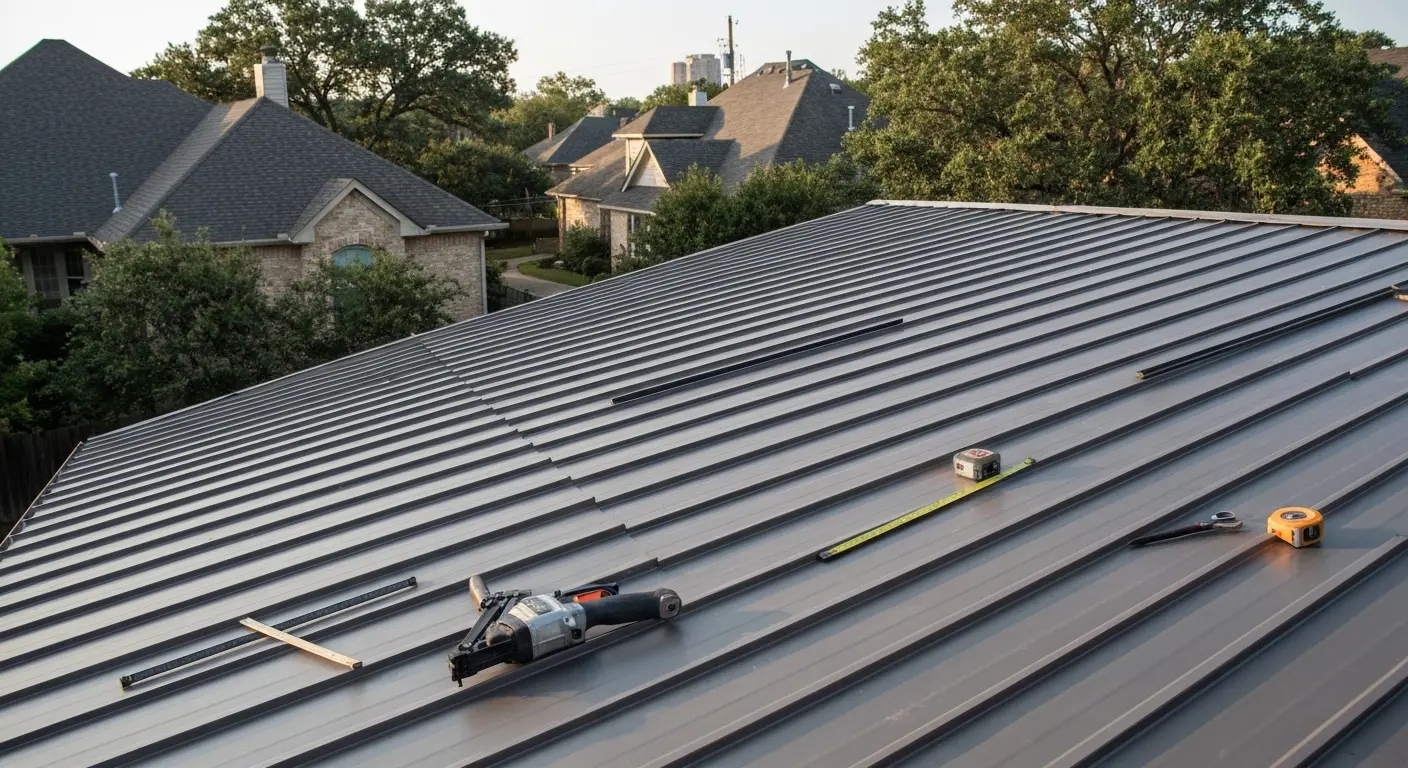 Metal roof installation