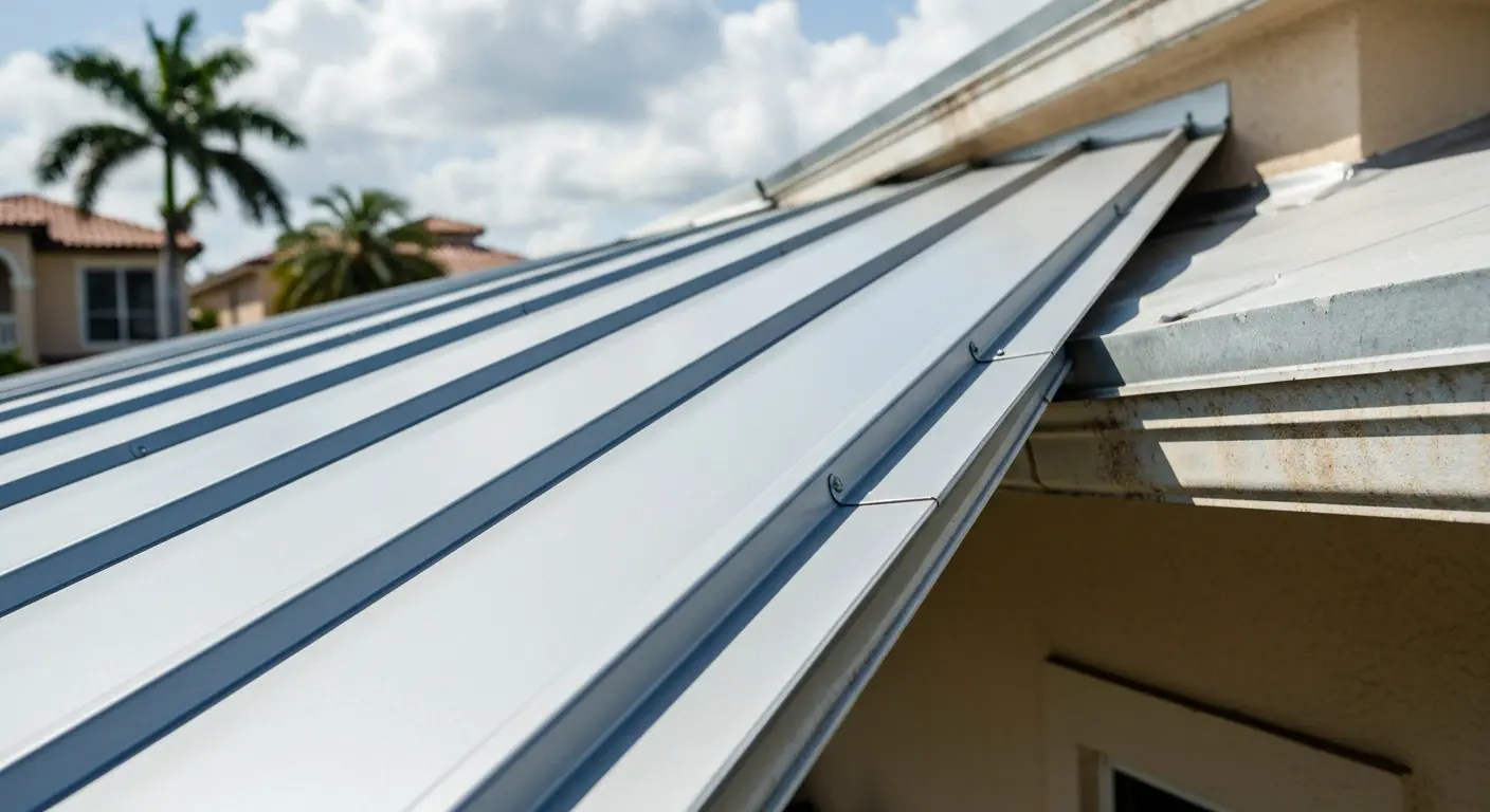 Metal roofing installation