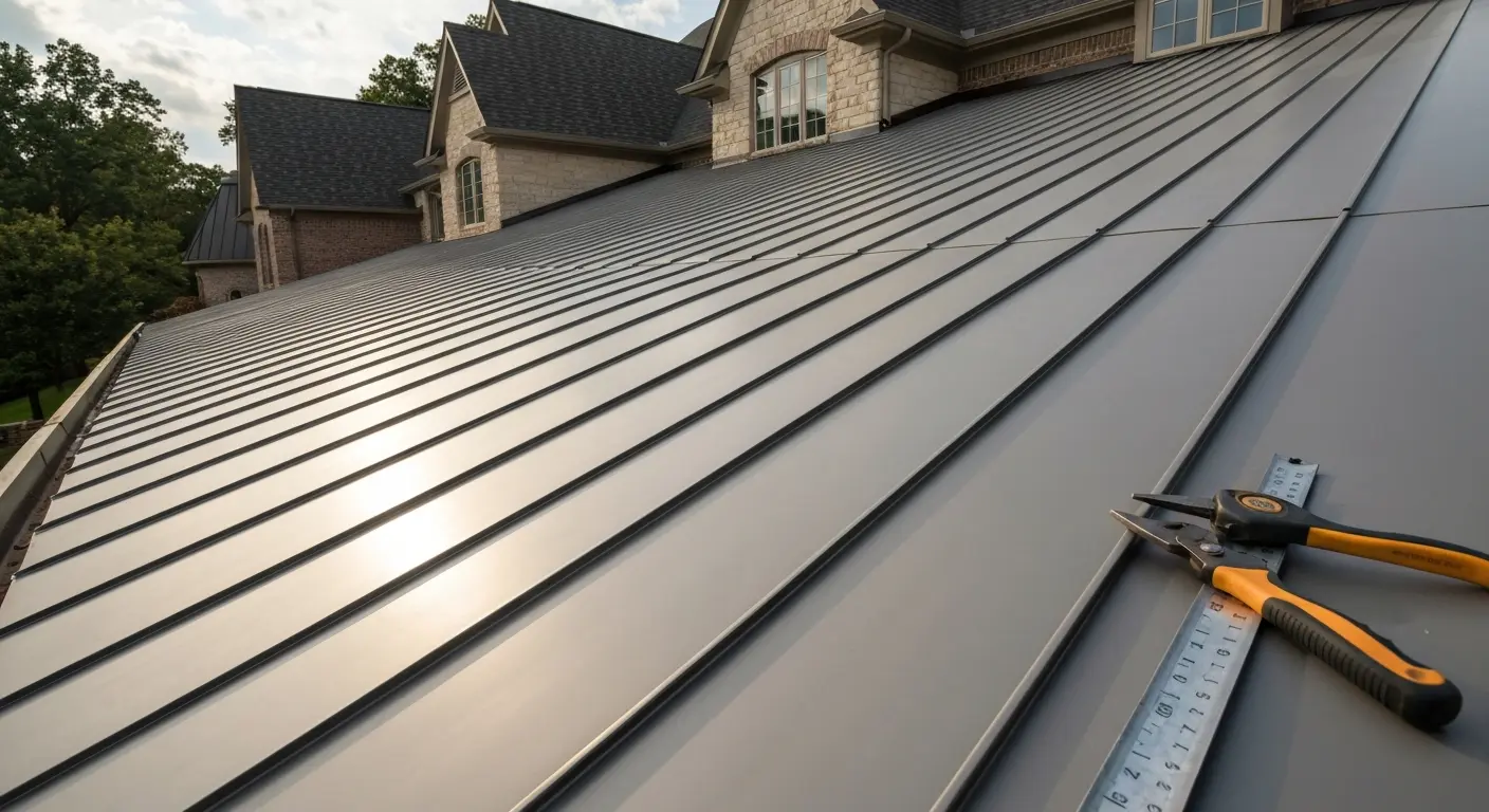 Metal roof installation
