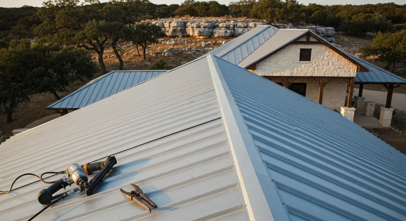 Metal roof installation