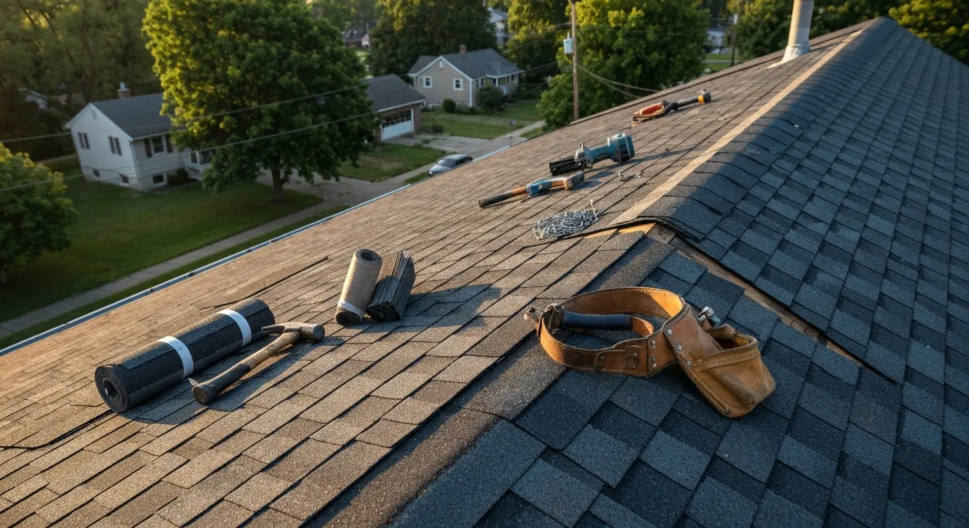 Residential roof repair in Charlotte