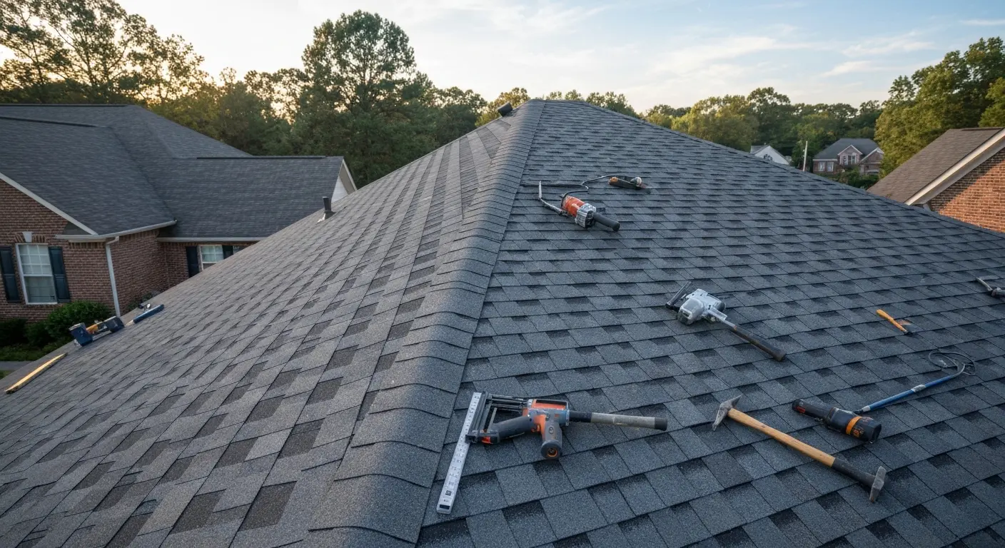 Residential roof installation