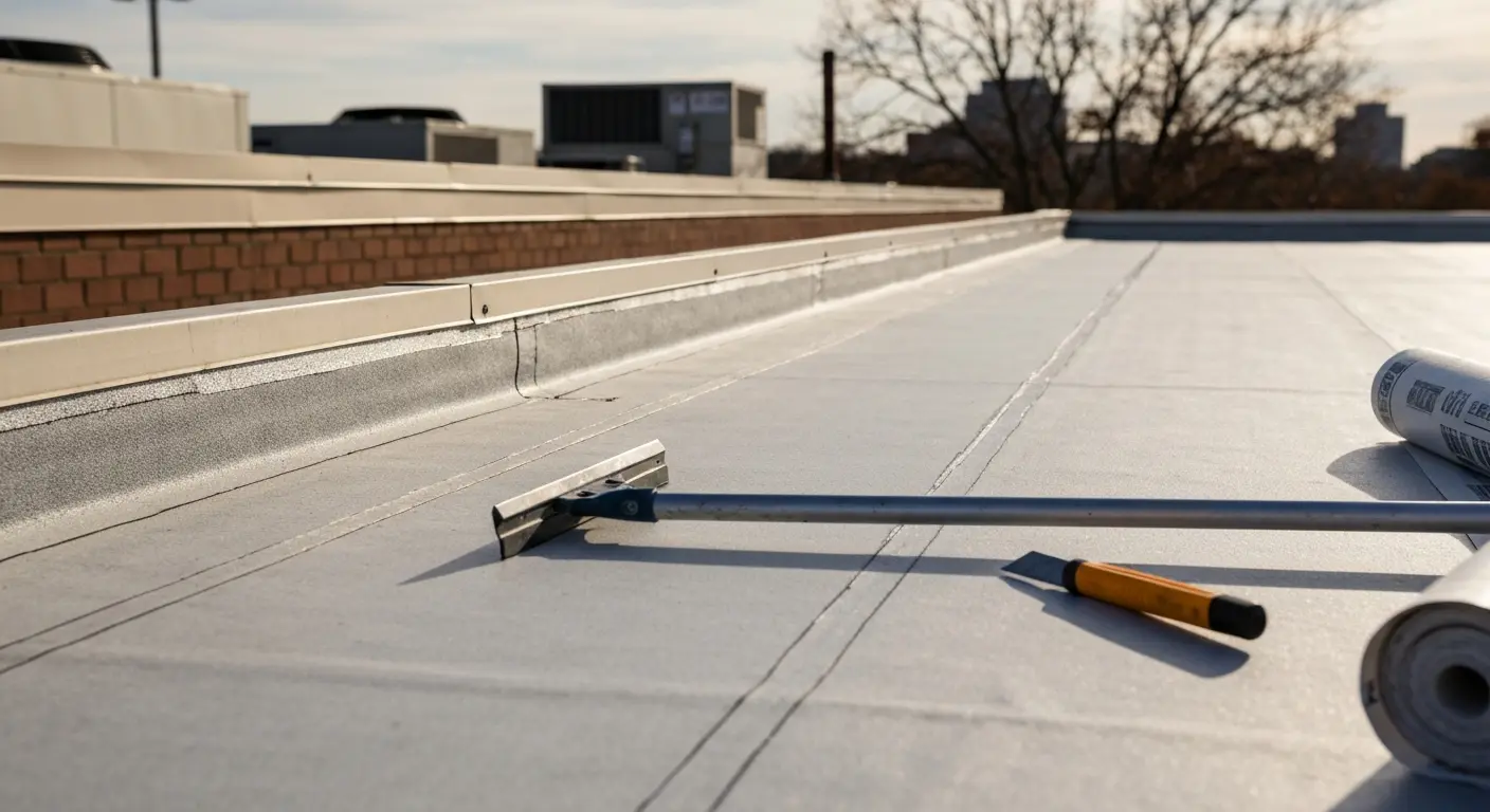 Commercial flat roof maintenance