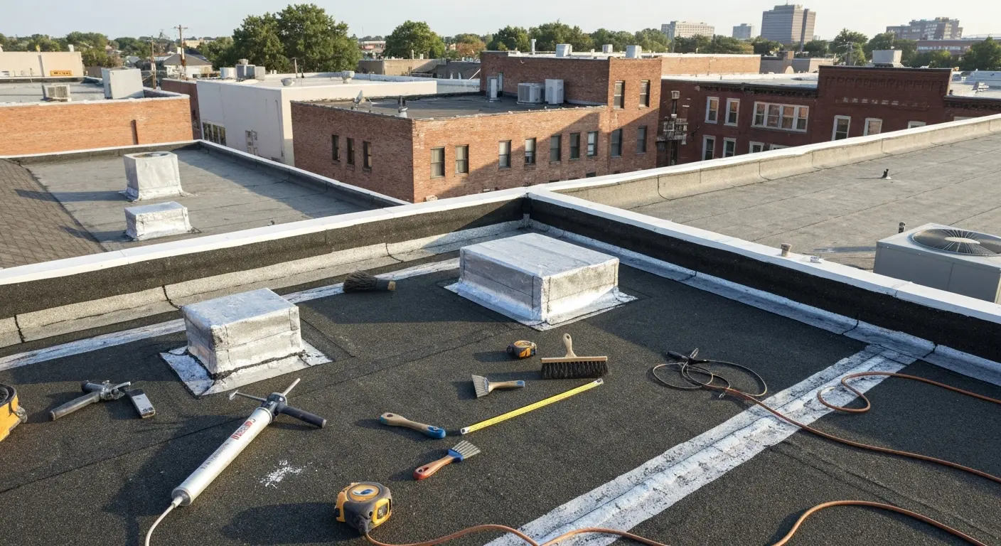 Commercial flat roof