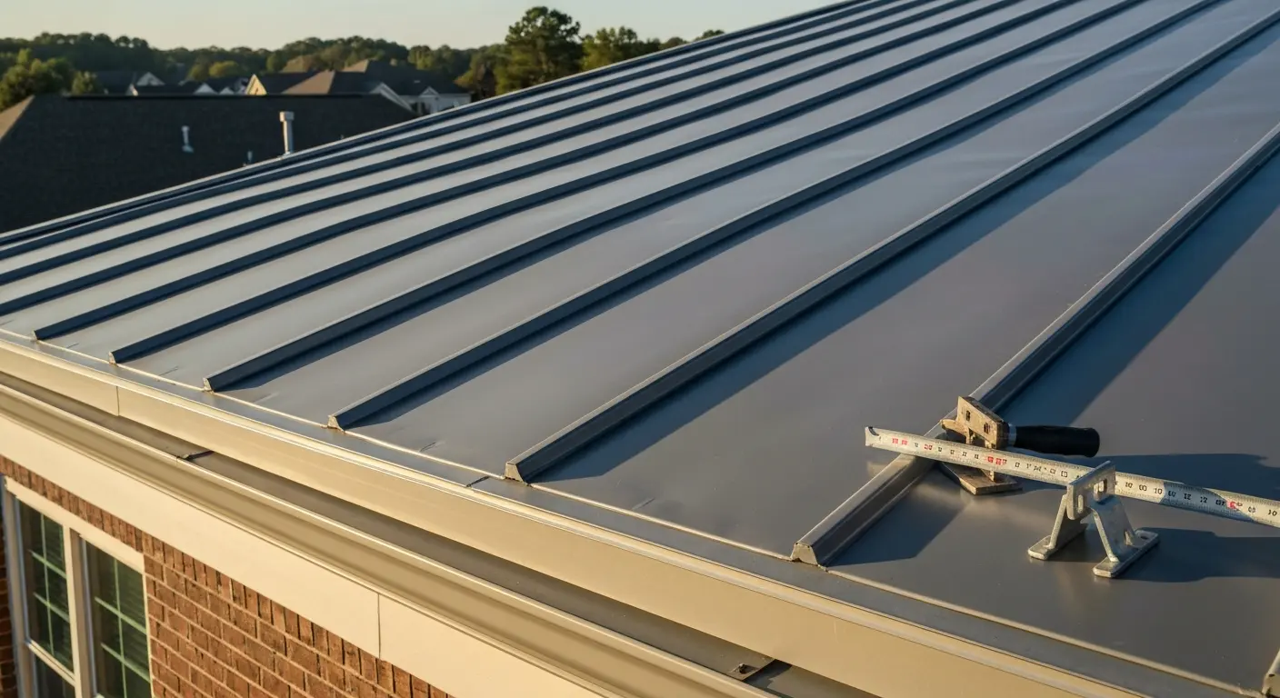 Metal roof installation