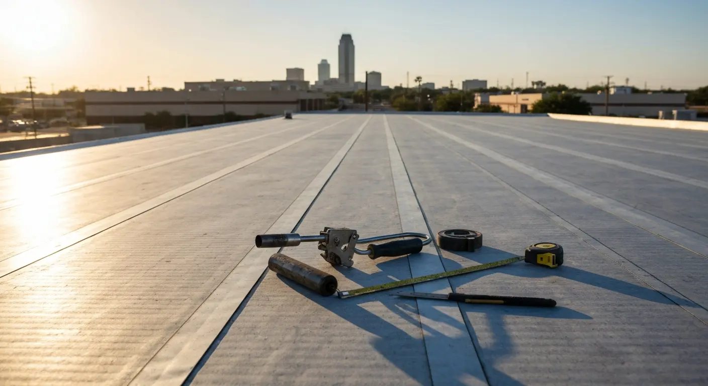 Commercial roof installation