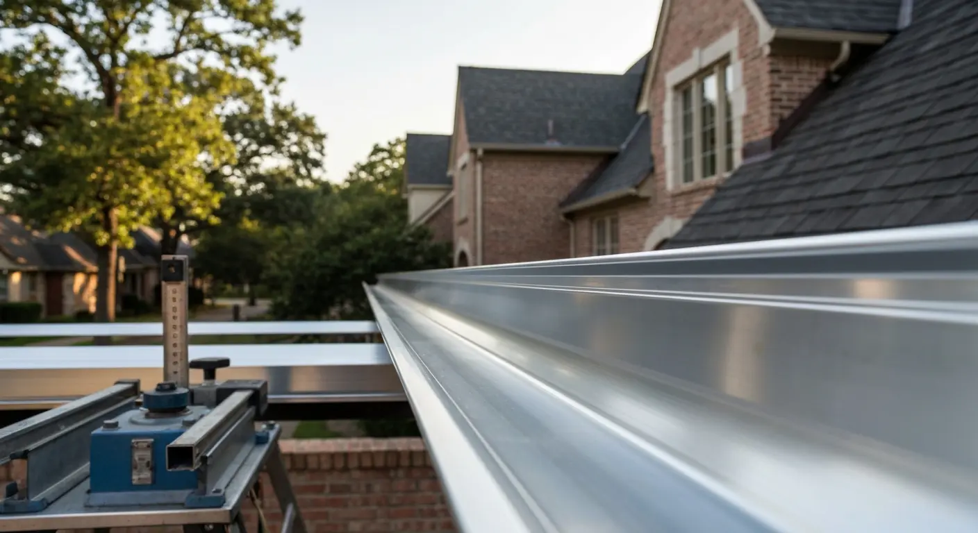 Seamless gutter installation in DFW