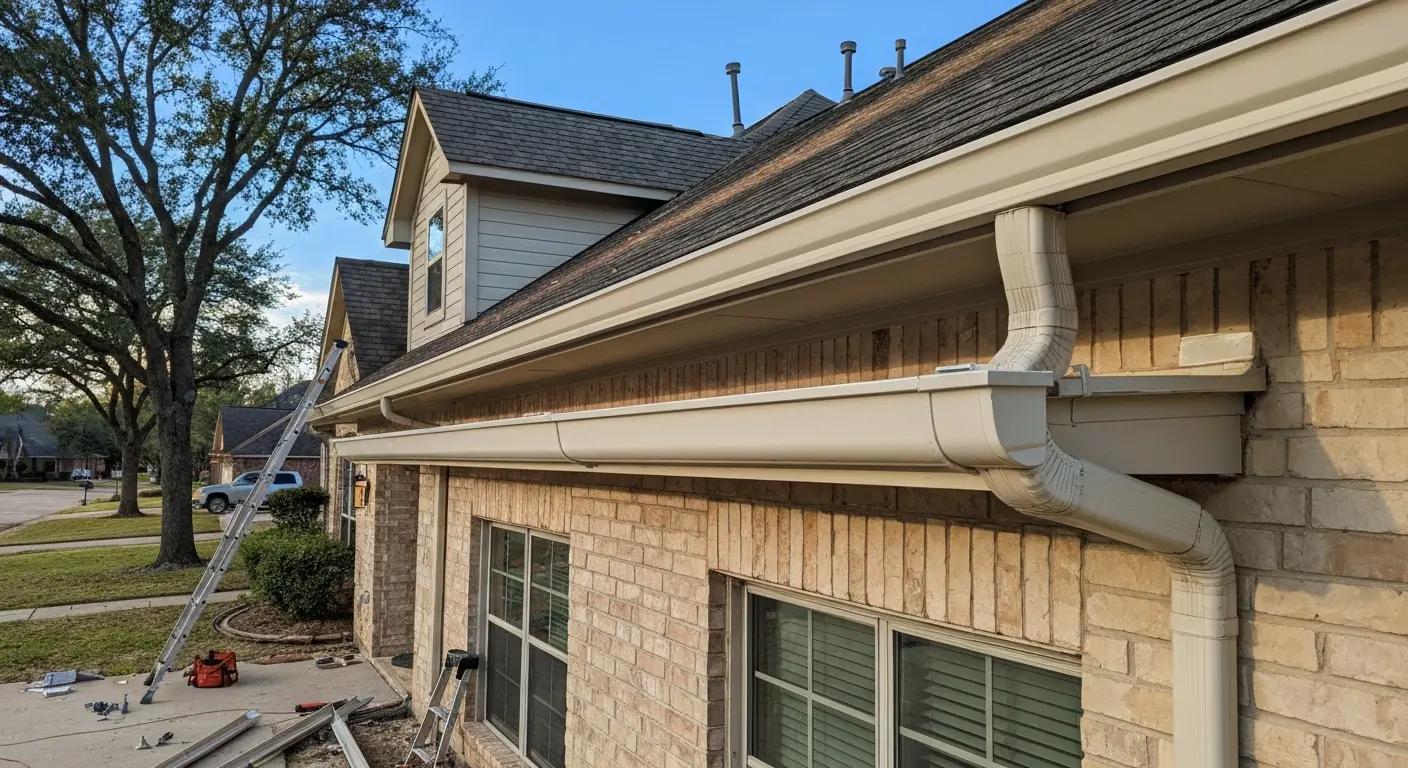 Full gutter replacement in Dallas