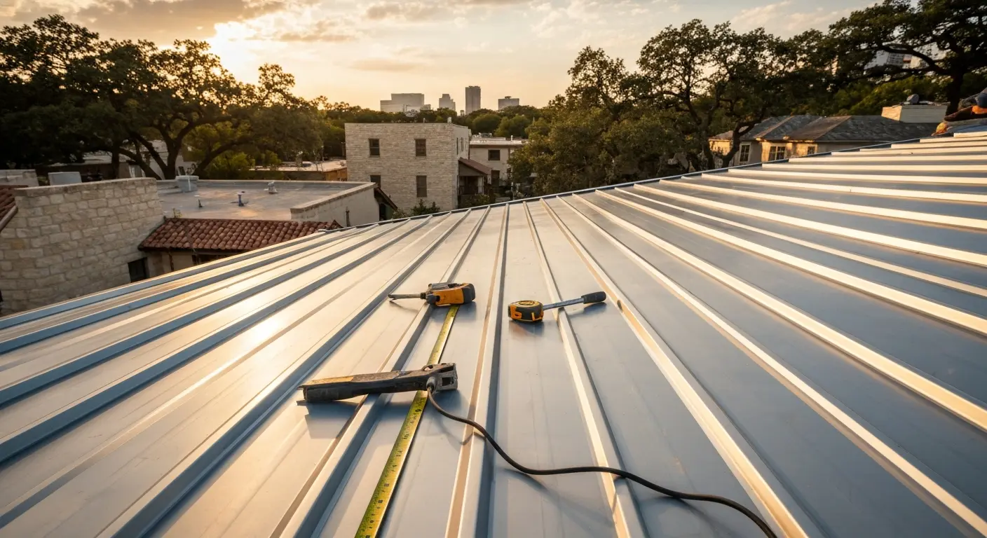 Metal roofing installation