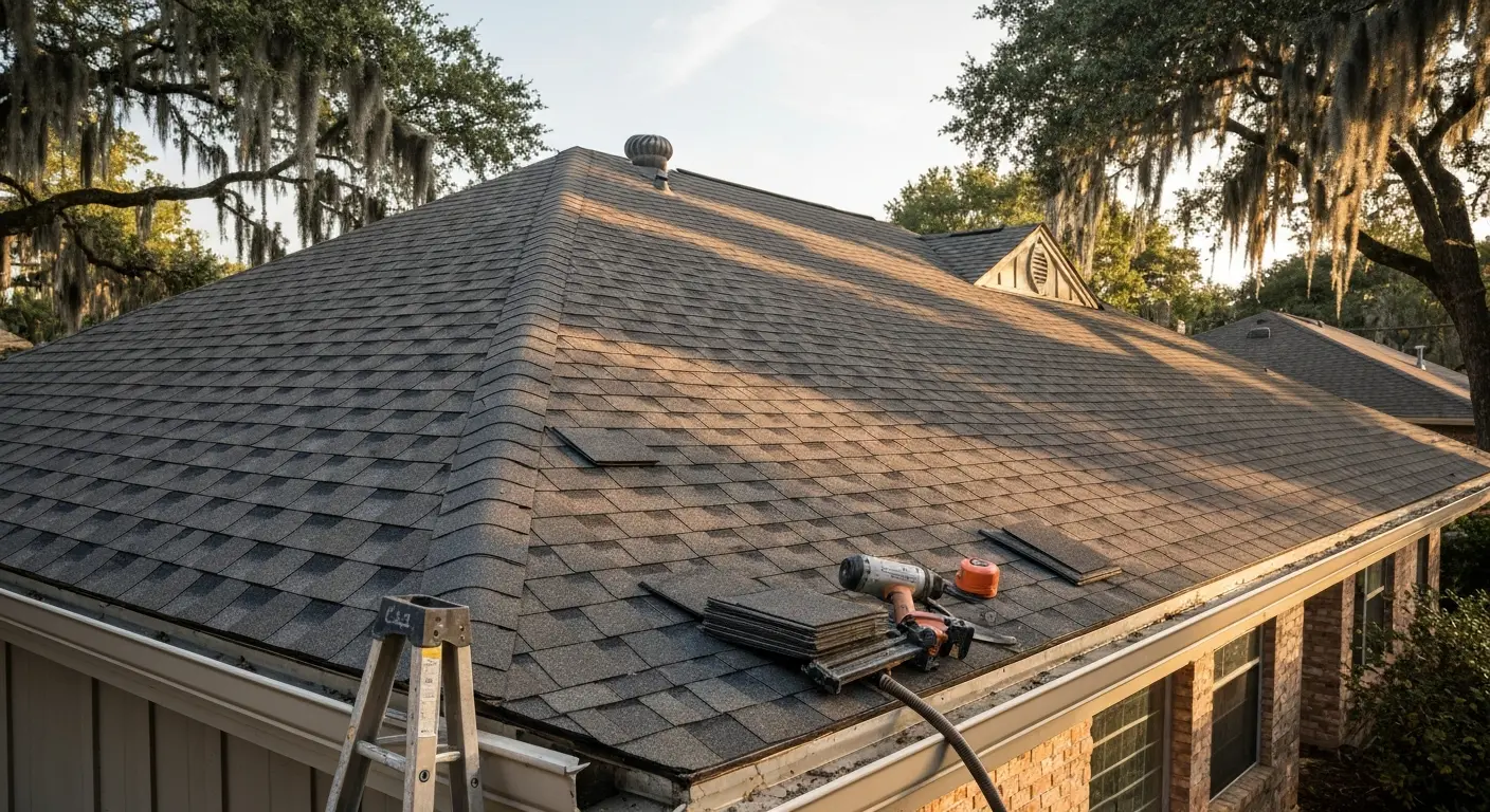 Residential roof replacement in Downtown Houston