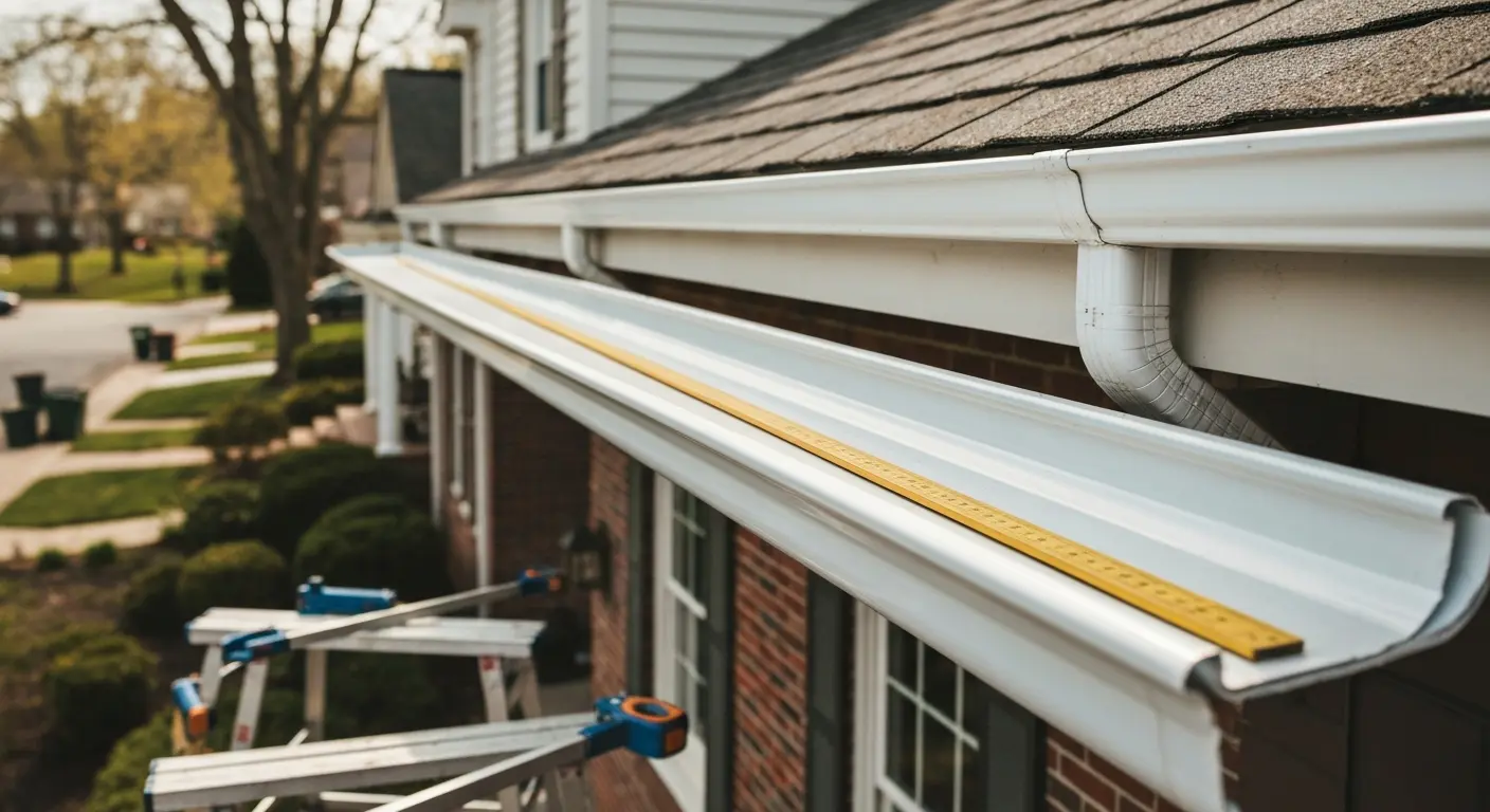 Seamless gutter installation