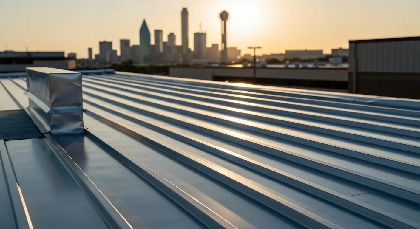 Commercial metal roofing project