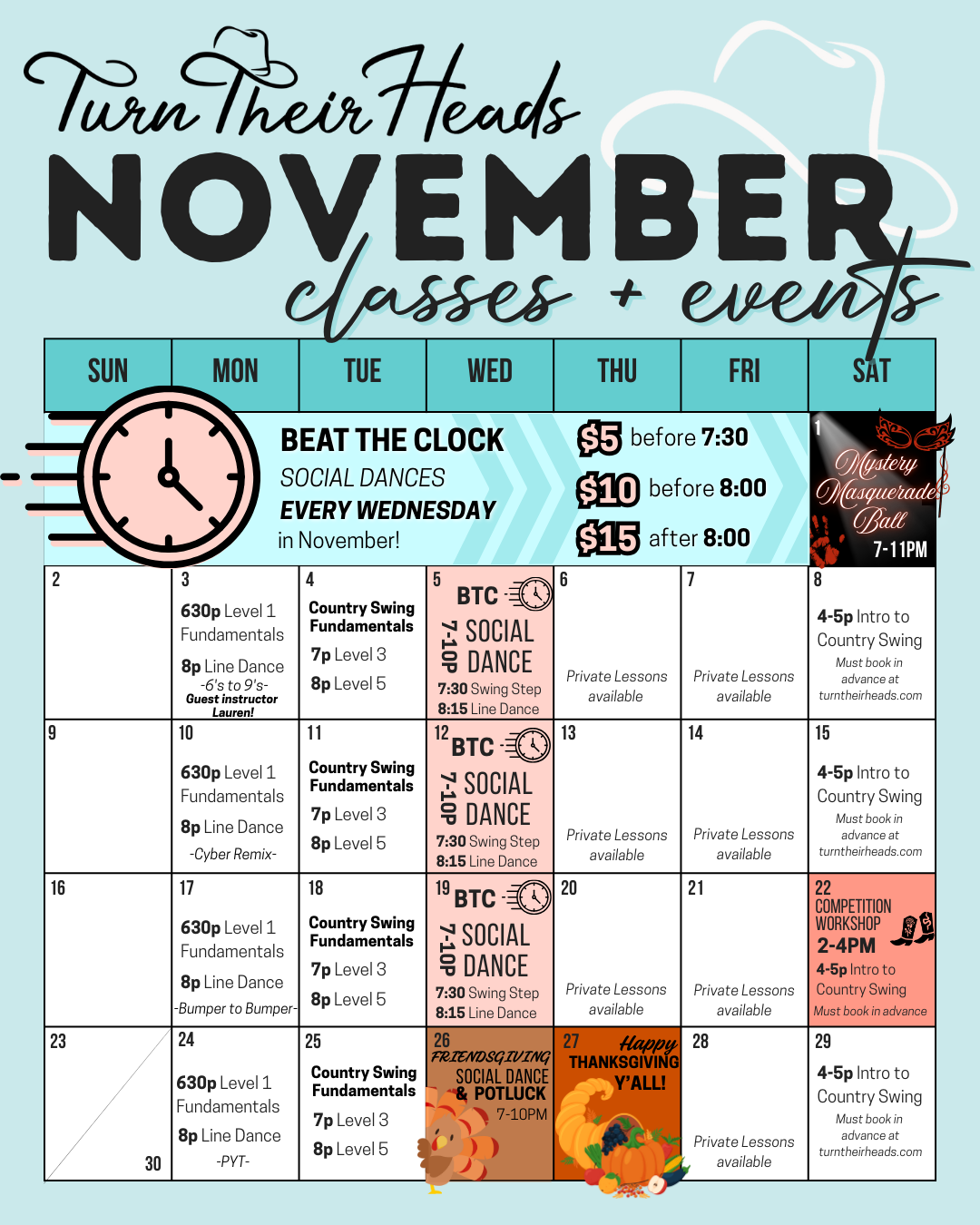 November event schedule