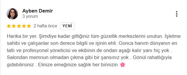 Ayben Demir Google Yorumu