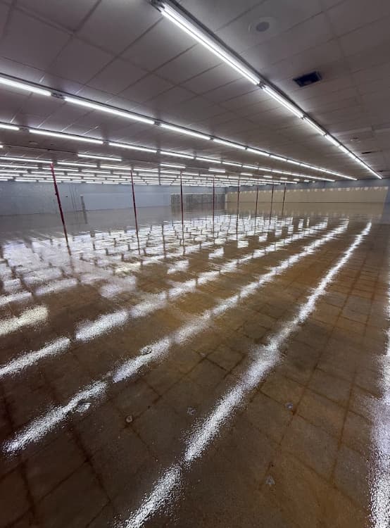 Sealed commercial concrete floor with a protective finish