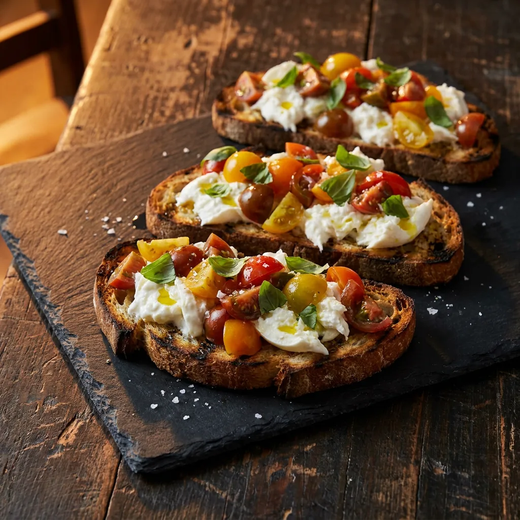 Free Burrata Bruschetta welcome treat
