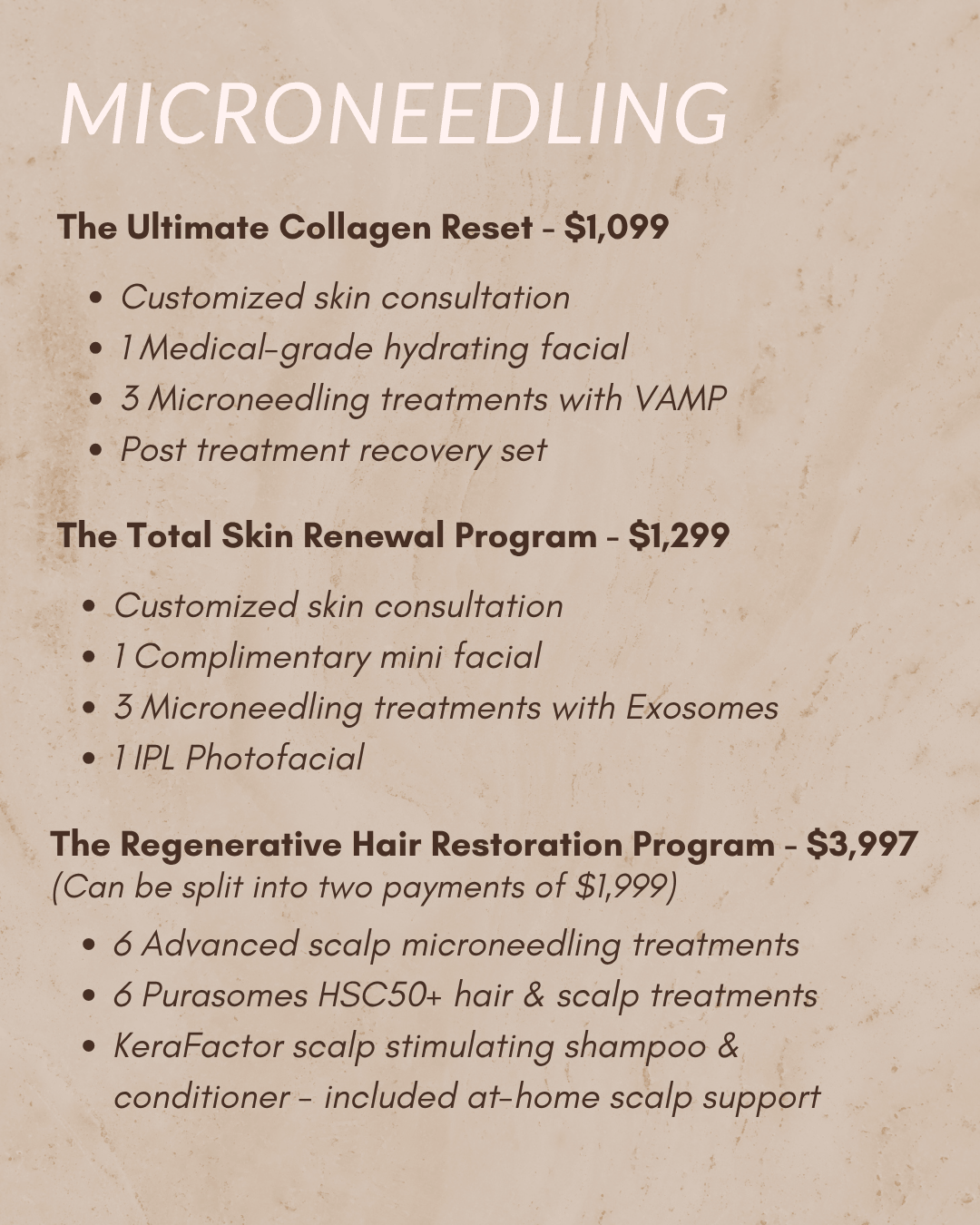 Anniversary Specials for Microneedling