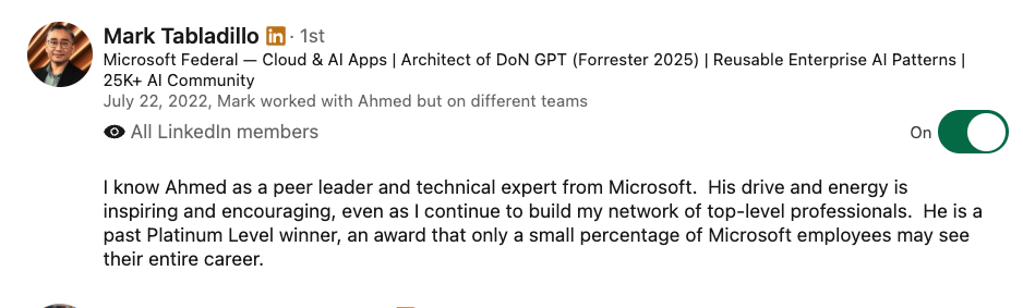 LinkedIn recommendation 24