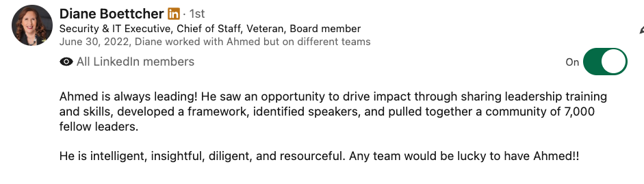 LinkedIn recommendation 21