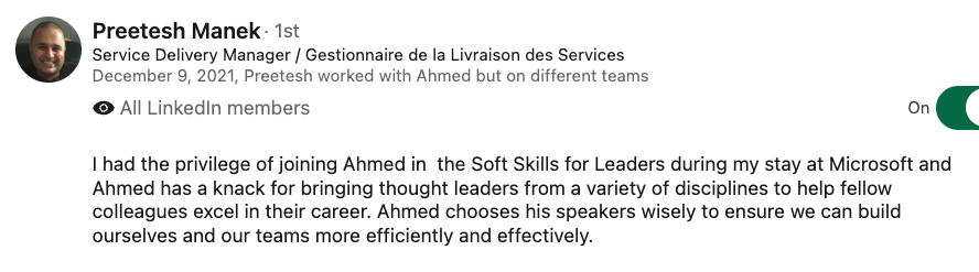 LinkedIn recommendation 13