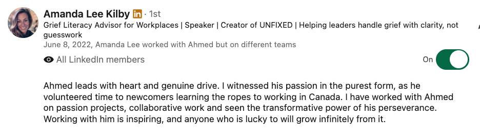 LinkedIn recommendation 12