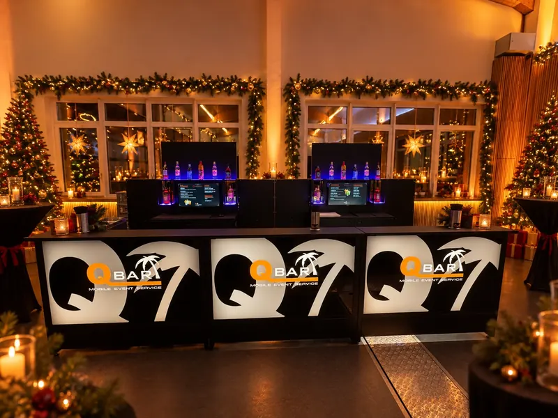 LED-Theke von QBAR bei einer Firmen-Weihnachtsfeier in Ostbayern