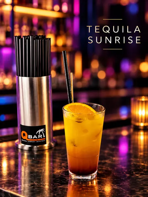Cocktail Tequila Sunrise an der QBAR