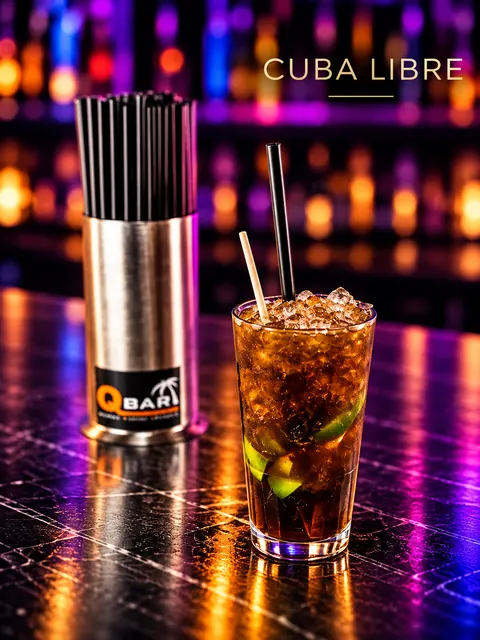 Cocktail Cuba Libre an der QBAR
