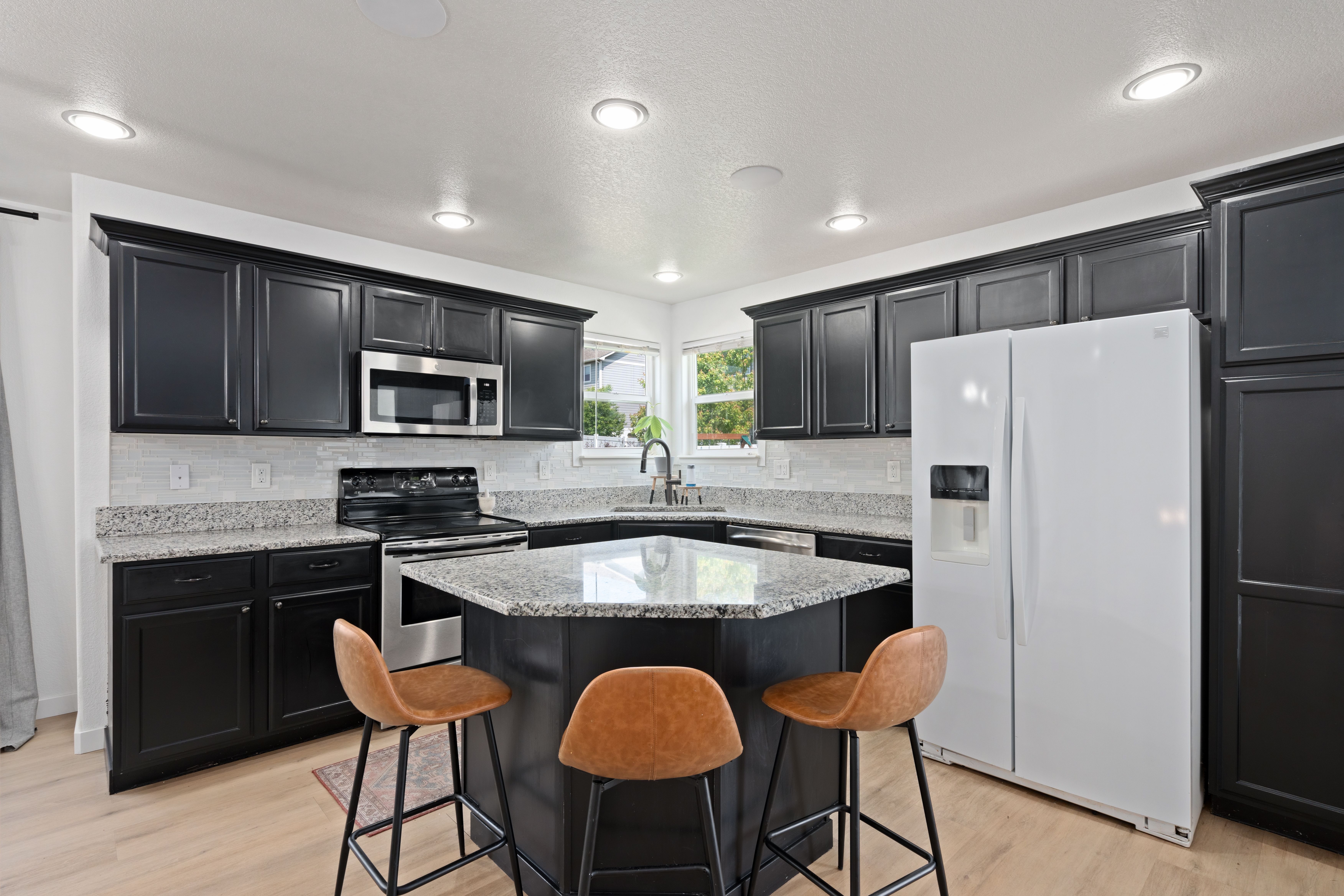 Professional cabinet painting by Crest and Crown