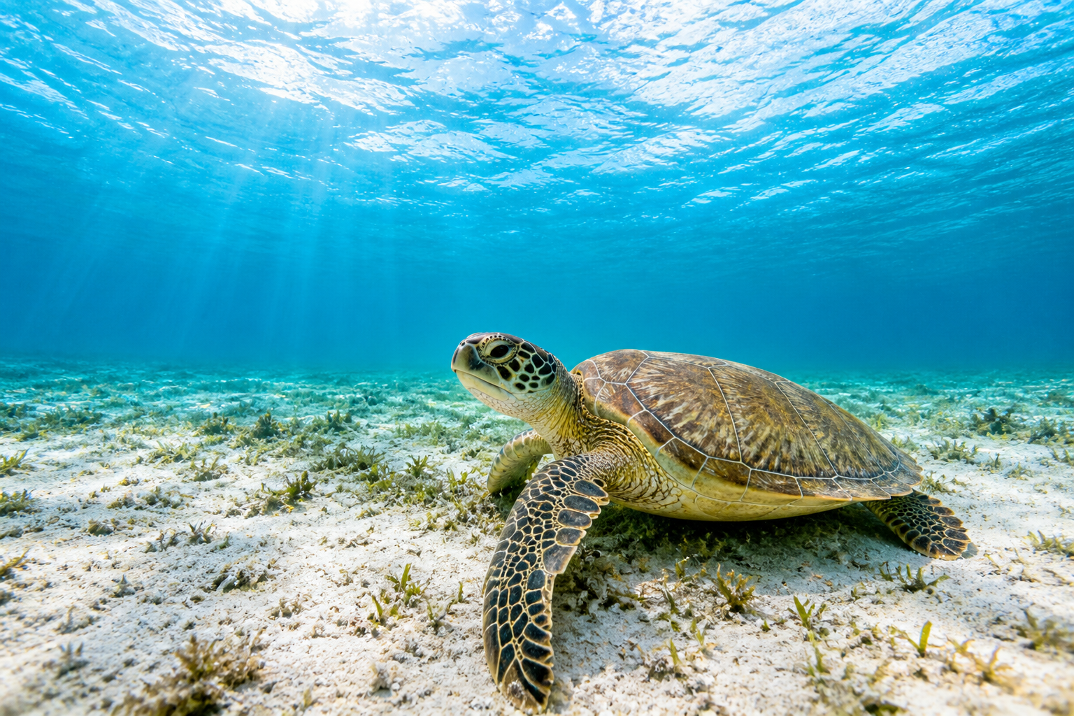 Snorkeling with sea turtle in Key West Florida