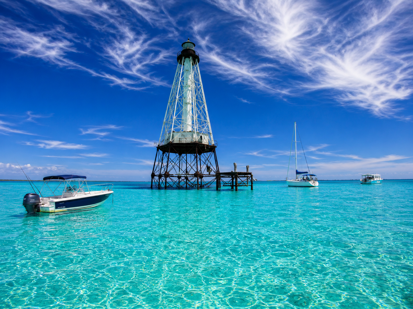 Snorkeling in clear blue water in Key West Florida