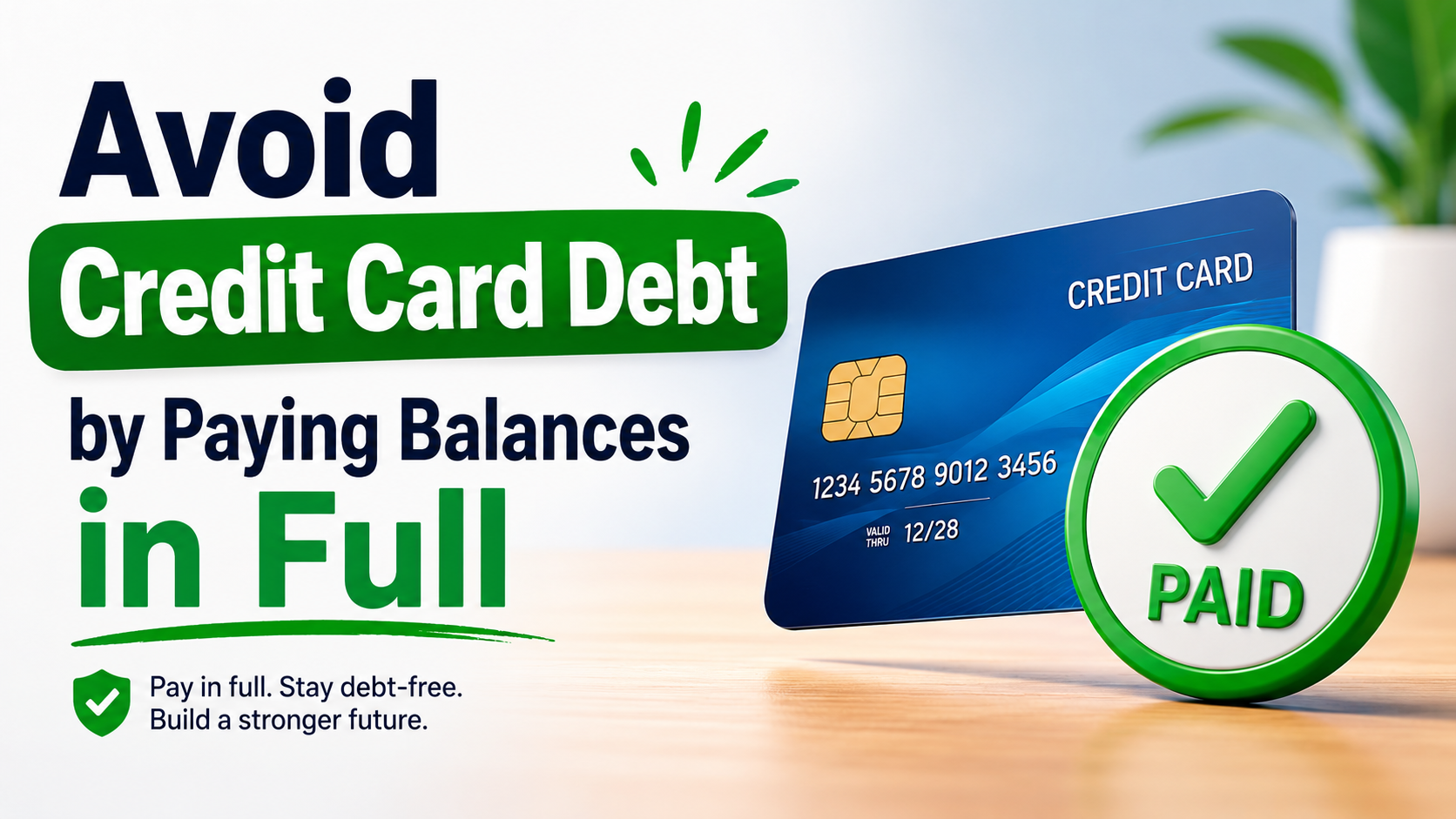 Pay credit cards in full travel saving plan graphic