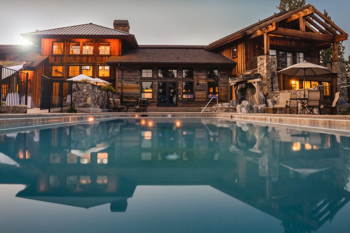cabin with a pool cabin with a pool