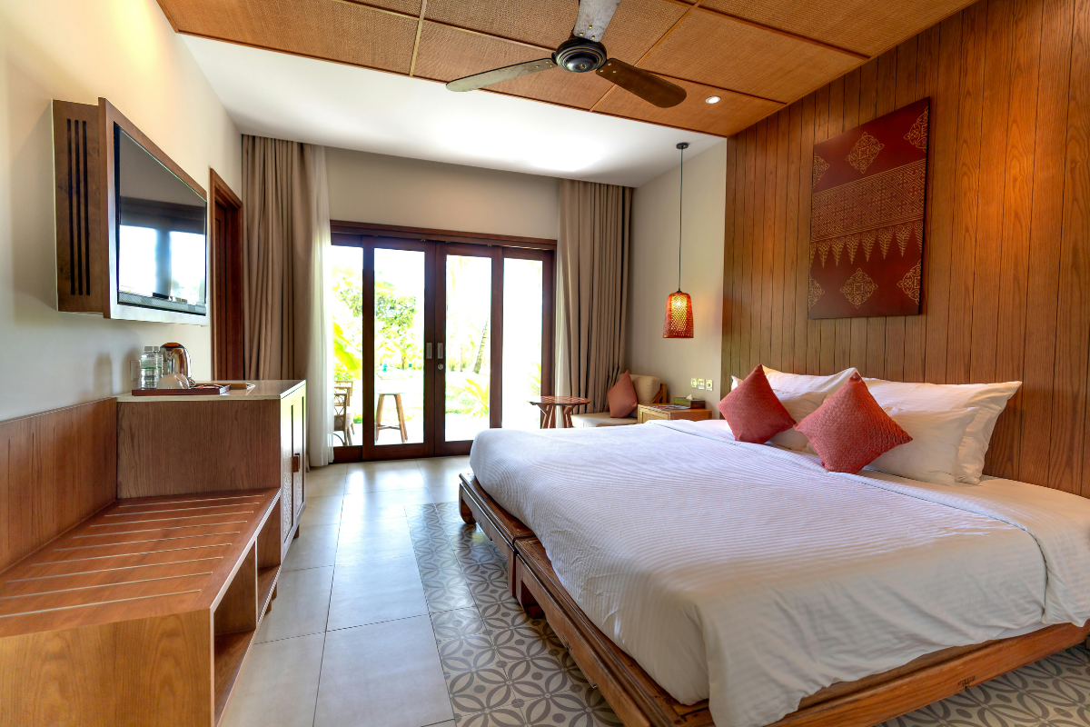 Hotel room at luxury hotel