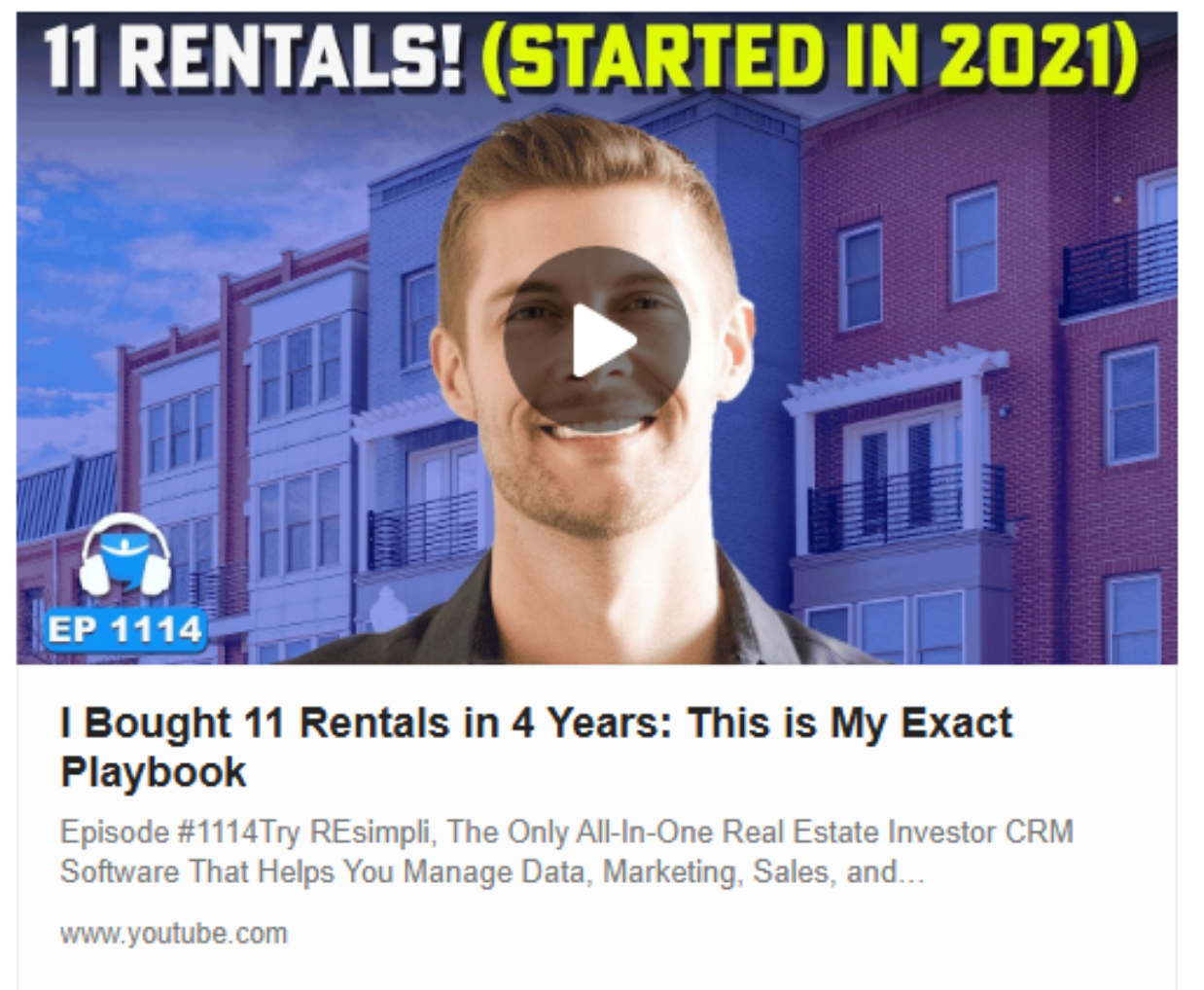 Brett bought 11 rentals in 4 years