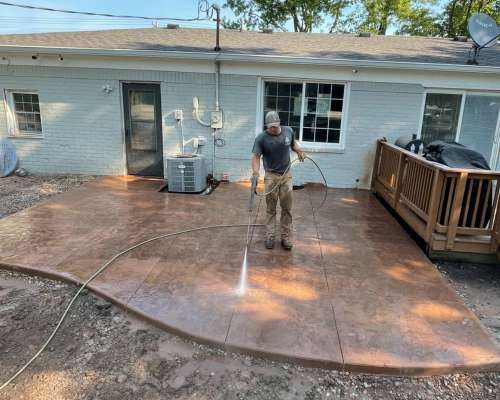 Brownsburg Stamped Concrete Patio