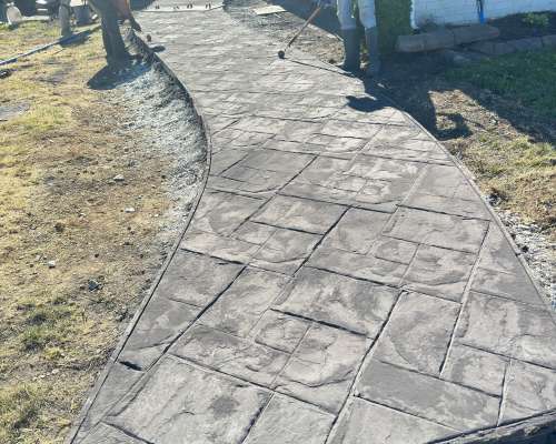 Brownsburg Stamped Concrete Walkway