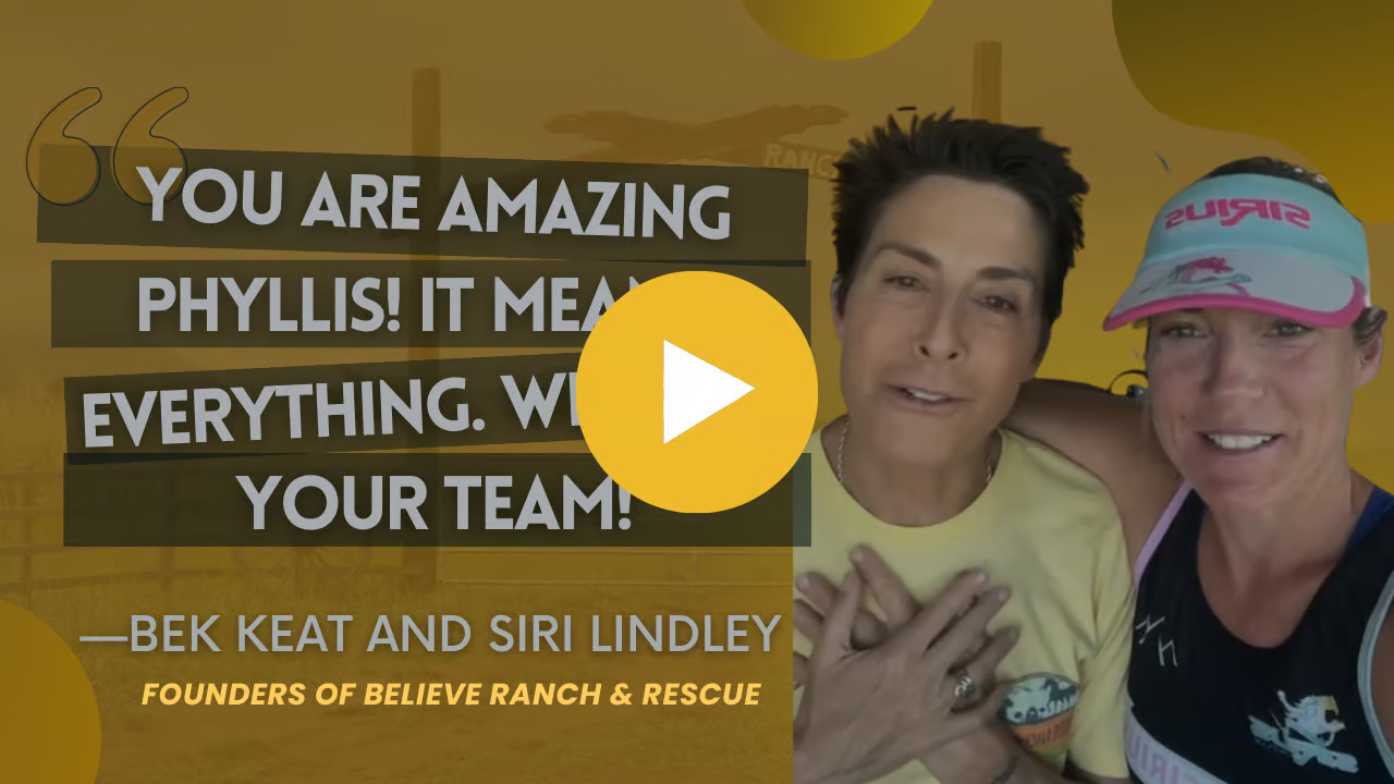 Bek Keat and Siri Lindley, Founder of Believe Ranch & Rescue