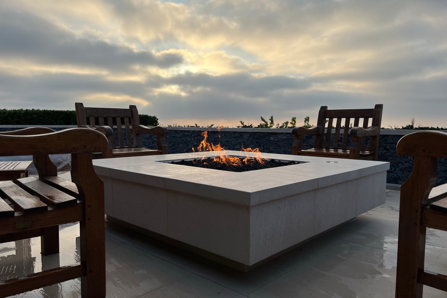 Deck and outdoor living space built alongside a Corona del Mar living wall