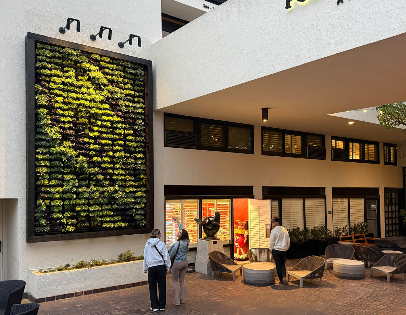 Portola Hotel living wall installation Elevation Living Walls Monterey