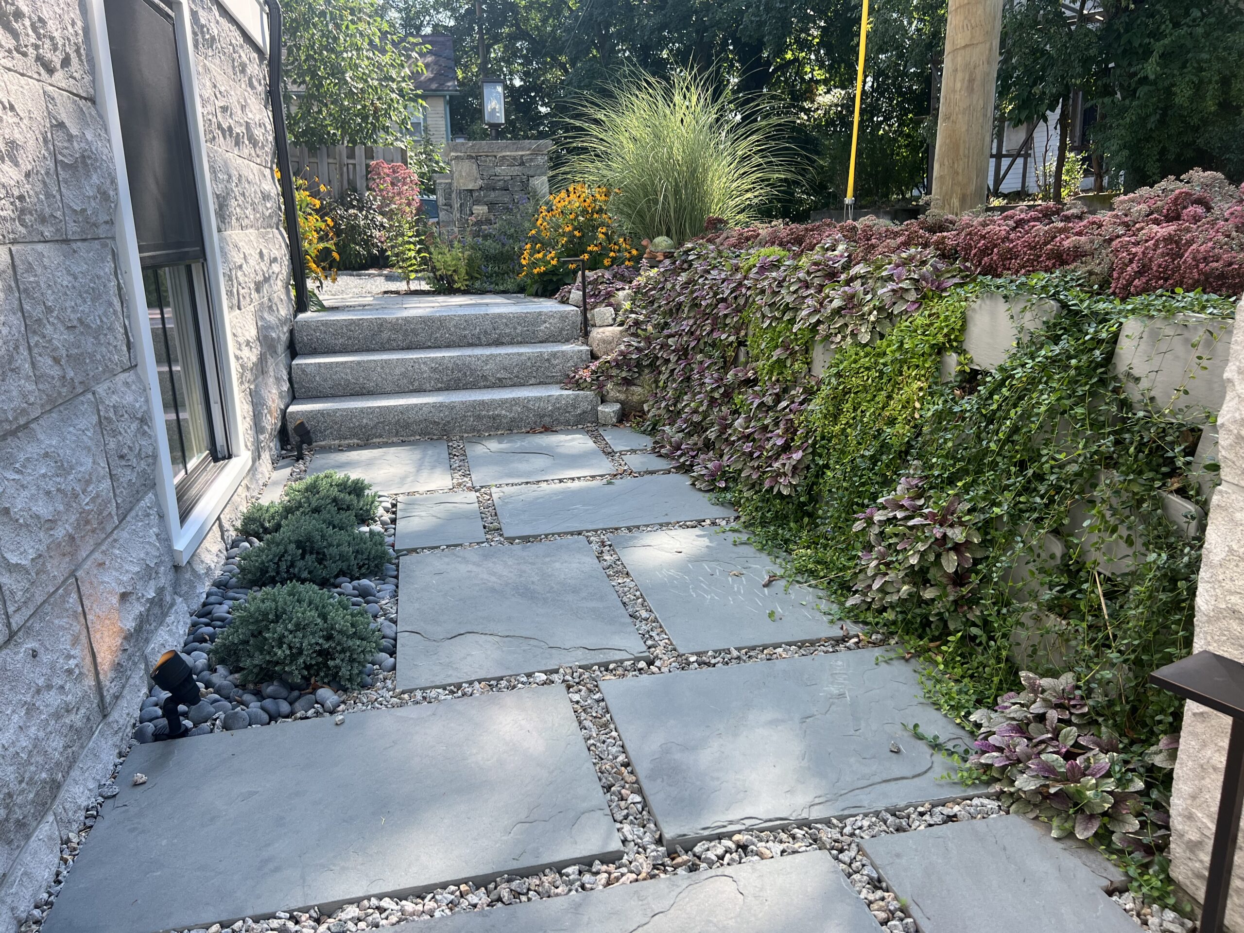 Plantable wall installation detail