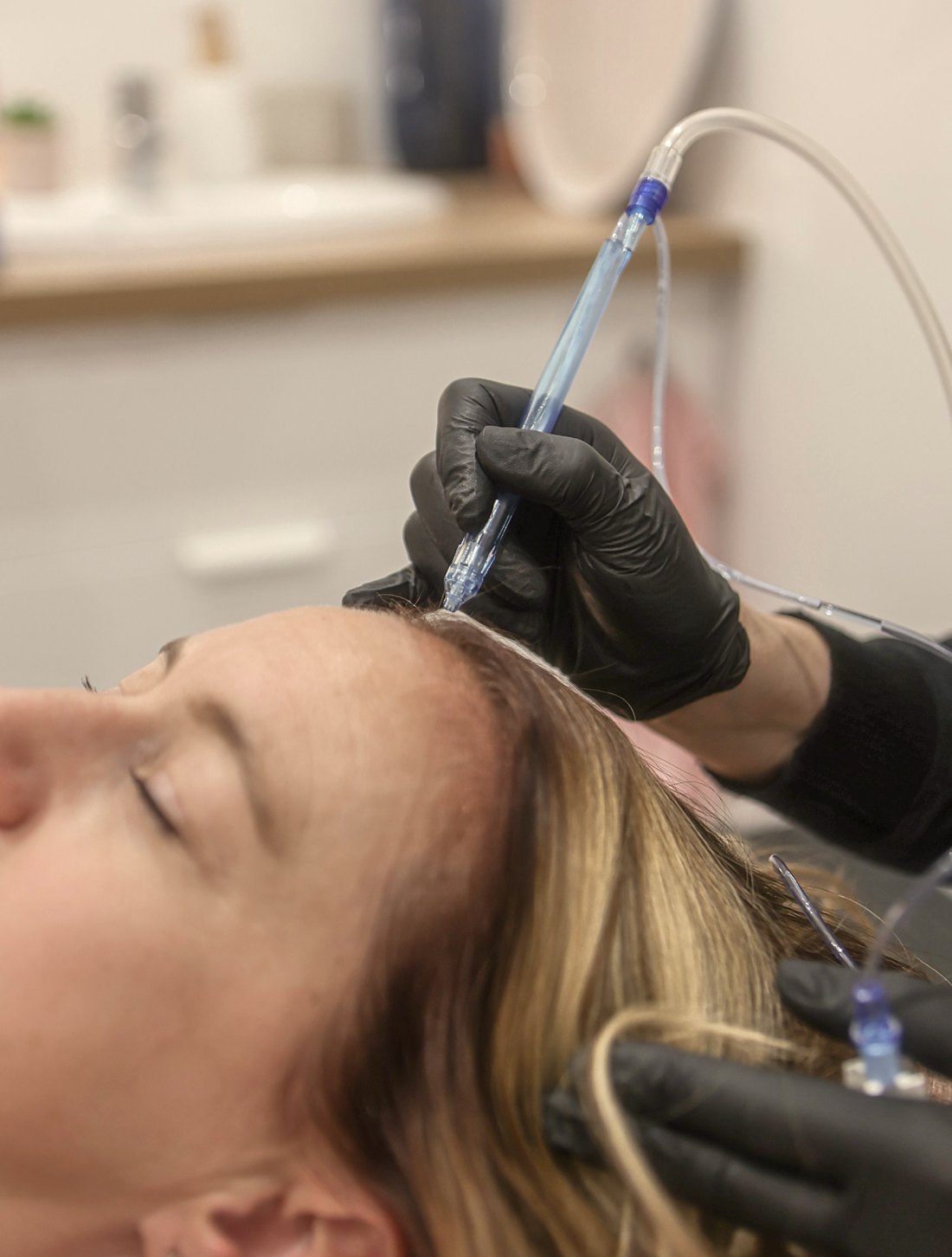 Jet Infusion cuir chevelu, soin Holisensoria à Aubagne