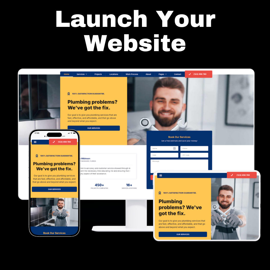 Launch your plumbing website with Nuon Marketing